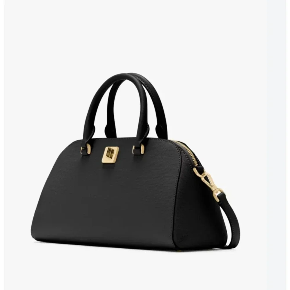 Kate Spade Leather Phoebe East West Satchel Crossbody Black NWT MSRP $349 KK114